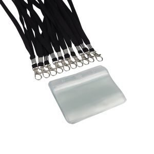 10 x badgehouder Now4you met Zwart keycord