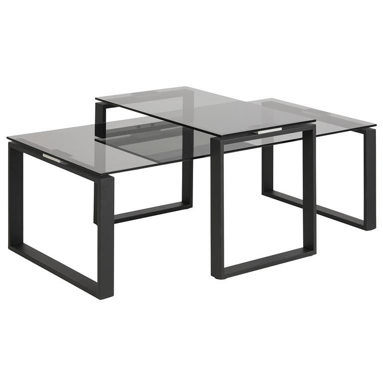 24Designs Serenity Salontafels – Set Van 2 – Smoke Glas