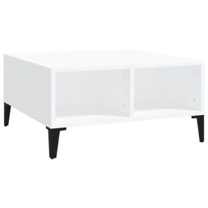 vidaXL Salontafel 60x60x30 cm spaanplaat wit